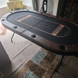 Poker Table And Chip Set