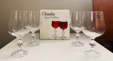 Crystal Wine Glasses+Stemless Wine Glass Set (8 Total)