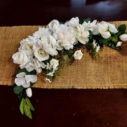 New Wedding Backdrop Swag Ivory_White