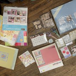 Scrapbook Supplies With Storage Bag