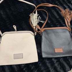 Pair of Bass leather crossbody 10x10” purses in good shape! #crossbodybag
