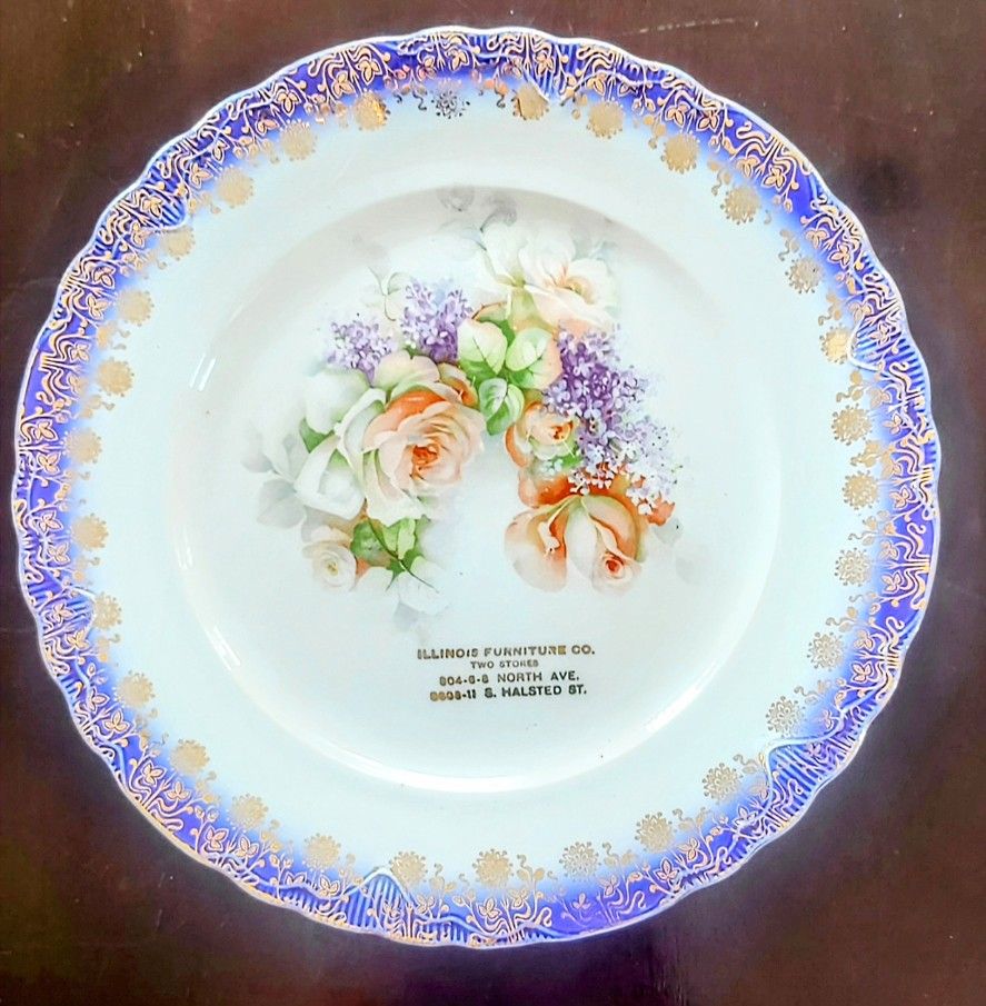 "ILLINOIS FURNITURE CO." Vintage Adv Plate