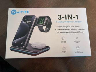 WAITIEE Wireless Charger 3 in 1, 15W Fast Charging Station