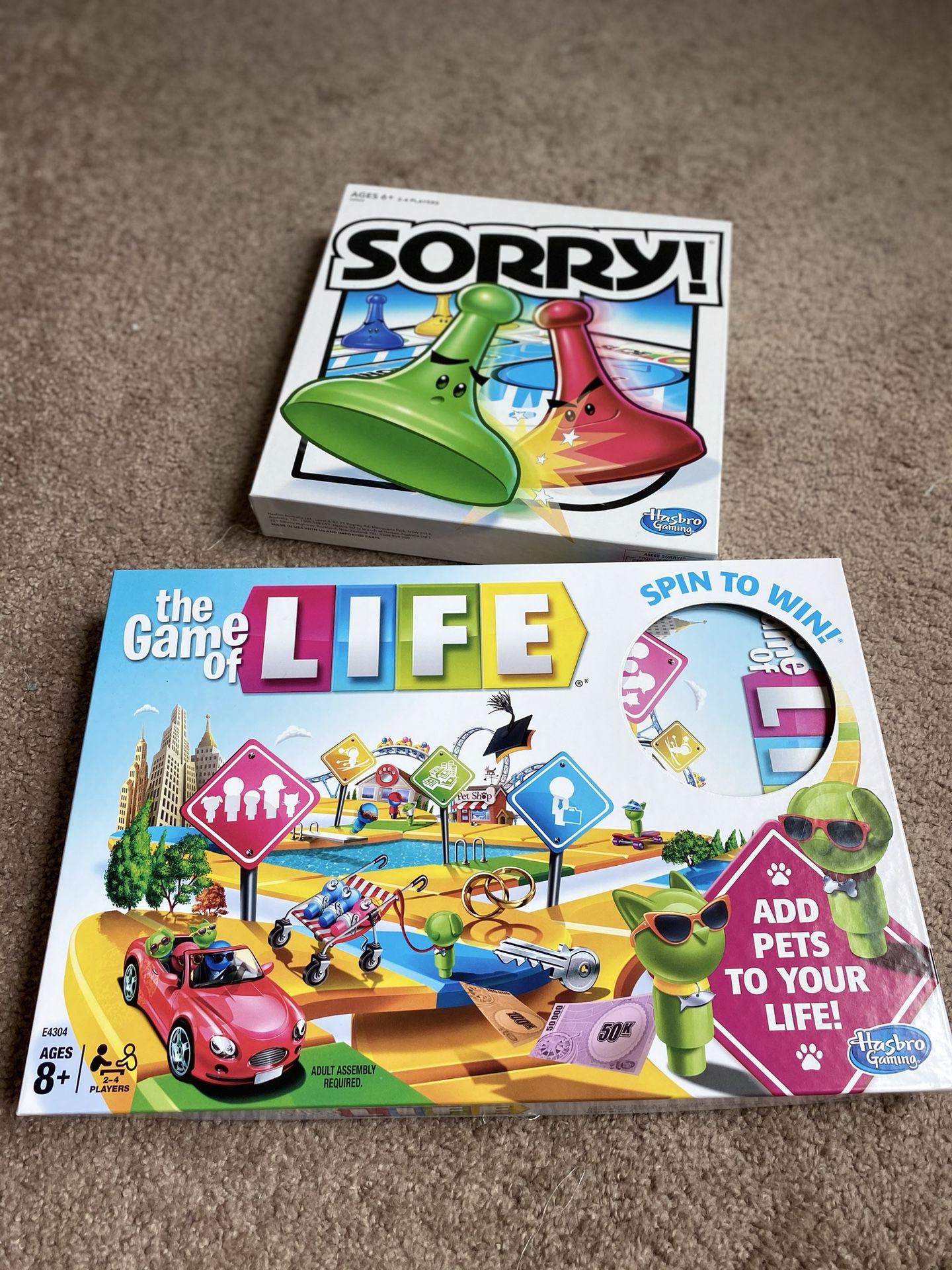 LIFE and SORRY Board Game!