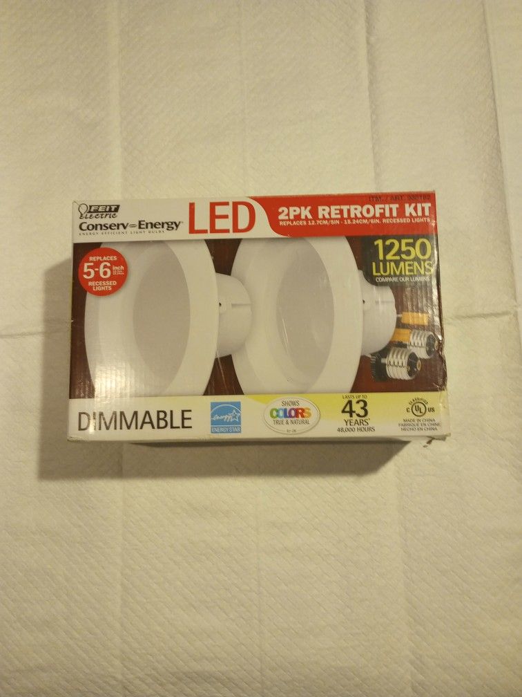 LED Dimmable 2 Pack Retrofit Light Kit