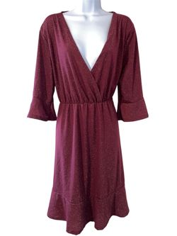 New burgundy glitter dress size 2X