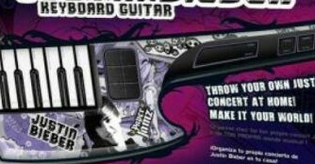 COLLECTOR EDITION!! "JUSTIN BIEBER PAPER JAMZ" KEYBOARD GUITAR