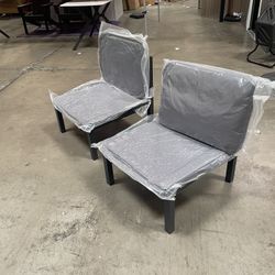 Brand New 2 Piece Patio Furniture Set Aluminum Conversation Set Outdoor Garden Sofa Set for Garden Color: Grey Limit Weight: 100-300 lbs Frame Materia