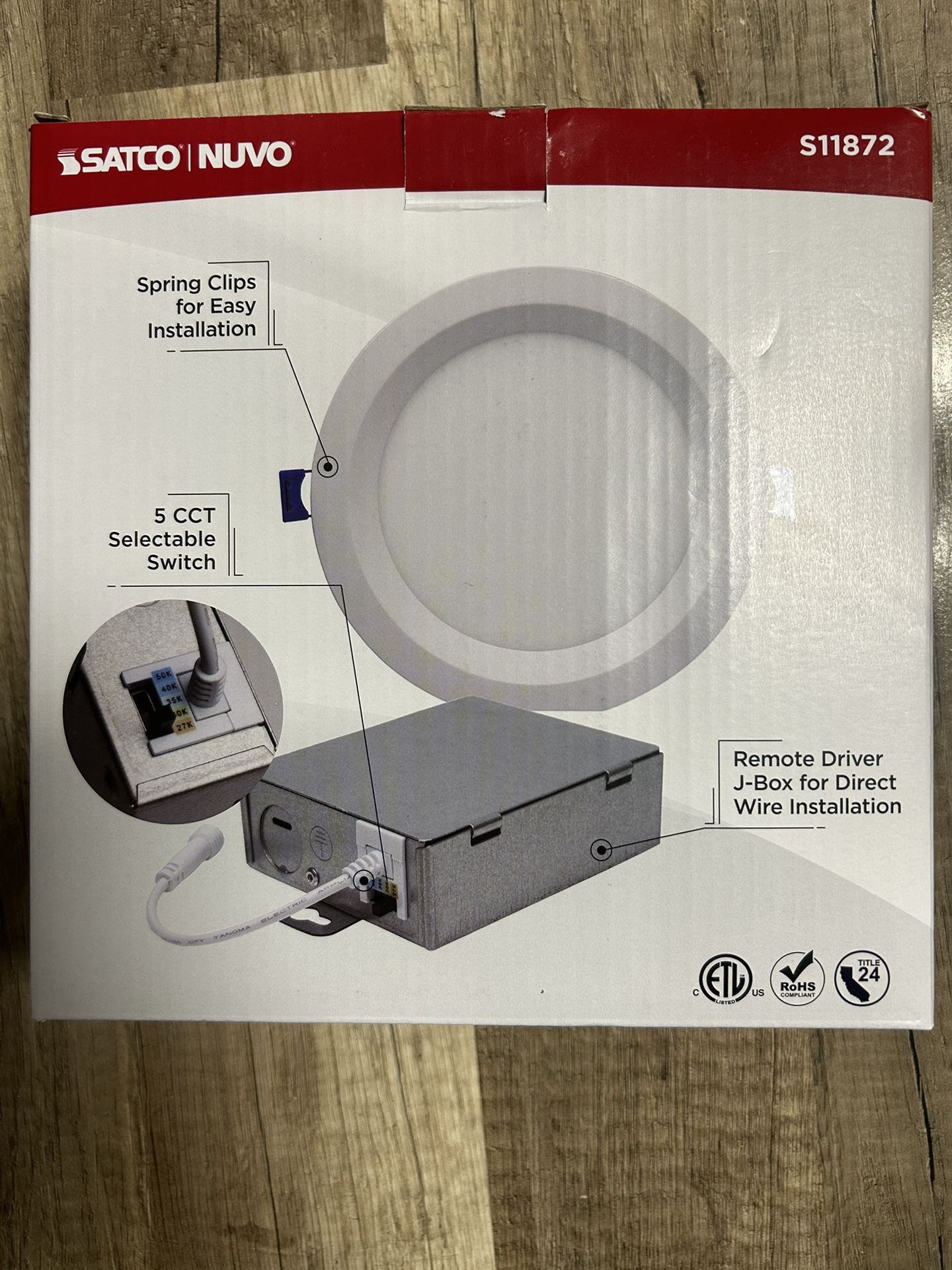 Ceiling LED LIGHT. Satco - S11872 - 6 Inch 12W CCT Selectable Low Profile Round. (One box $20, available 4 boxes)