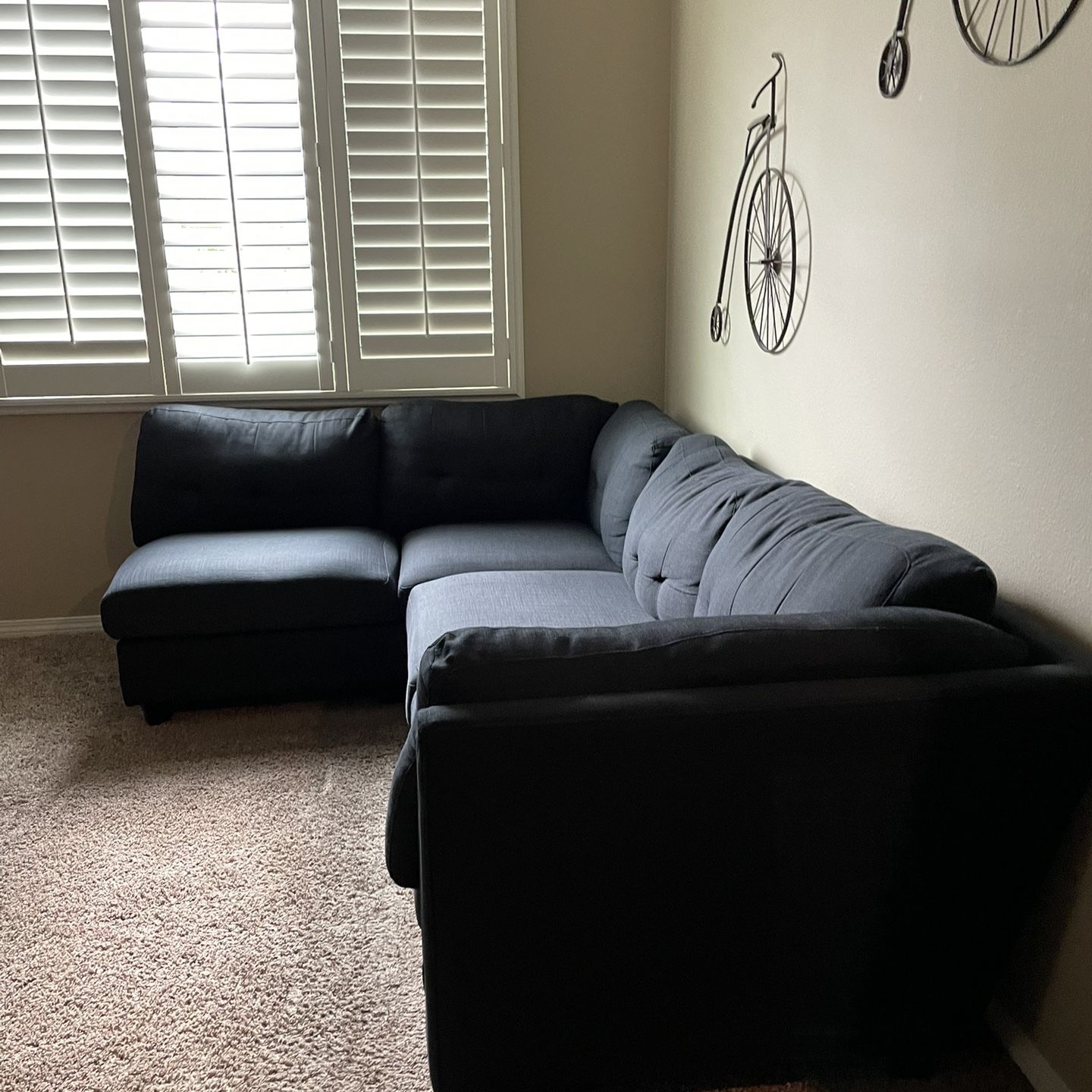 Navy Blue Couch Gently Used - PRICE DROP