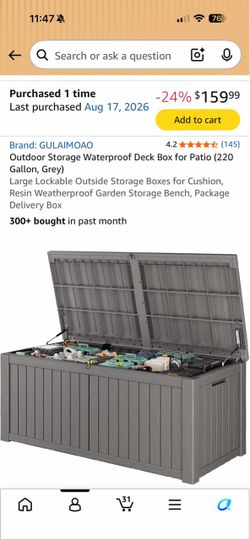 outdoor storage still in box