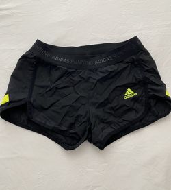 Adidas Black and Yellow Running Shorts