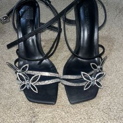 Black Butterfly Heels