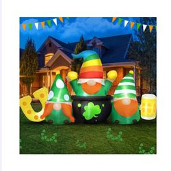 8 FT Long St. Patrick's Day Inflatables Outdoor Decor