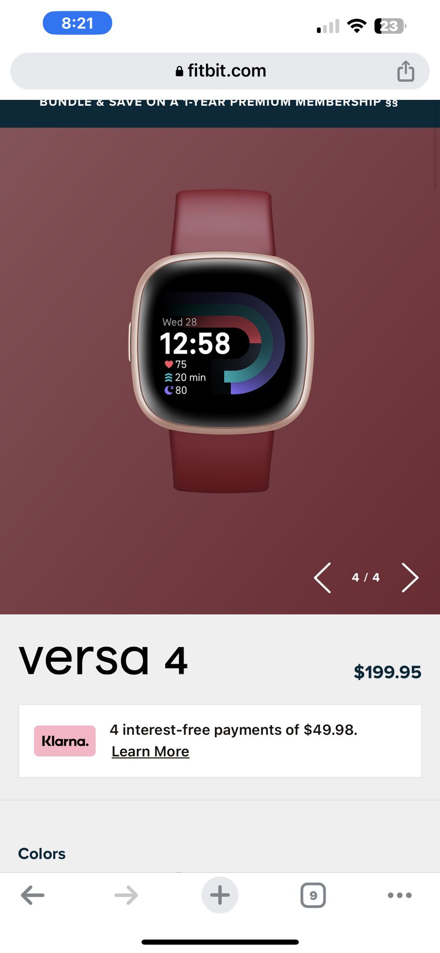 Fitbit Versa 4 With Extra White Sports Band