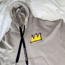 Jean-Michel Basquiat X Izzue Collab  Gold Crown Hoodie   Size MEDIUM 