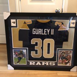 Todd Gurley Framed Autographed Jersey