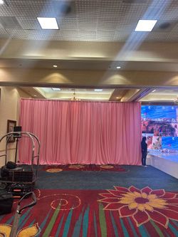 Pink Drape - Barbie Pink Drape - pipe and drape