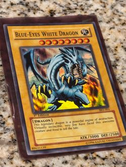 Yugioh blue eyes 1st edition card
