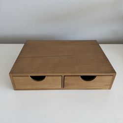 Wooden Coffee Pod Holder w/ 2 Drawers – Countertop Organizer