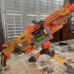 NERF N-Strike Vulcan EBF-25 Gun with Tripod Ammo Belt Working