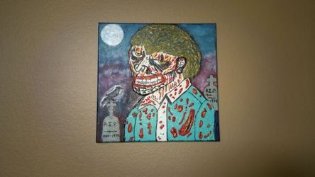 Zombie Handmade paint canva glow in the Dark