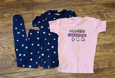 Girls 3-piece pajama set, Press Snooze, Sz12