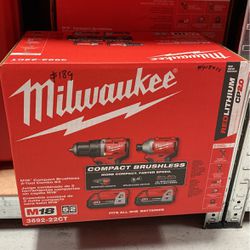 Milwaukee M18 Compact Brushless 2-tool Combo Kit 