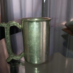 Fellowship Foundry Pewter Mug Unigue Detailed Handle