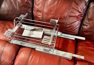 BRAND NEW HOME IMPROVEMENTS: CLOSET MAID Premium Cabinet Organizers Single Pull-Out Basket 18”x11” SOLID STEEL W INSTRUCTIONS & HARDWARE FOR WALLS UND
