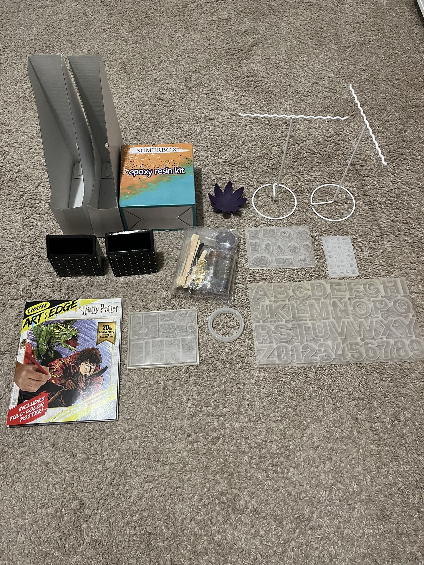 Arts and Crafts Lot - Epoxy Resin Kit, Harry Potter Coloring Book +
