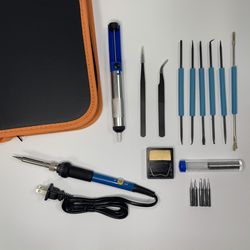 60W 110V Electric Soldering Iron Kit with Adjustable Temperature Welding Iron