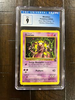 CGC 9 Mewtwo Black Star Promo 14/53 Holo ENG Pokemon TCG 2000