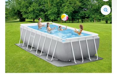 Prism Frame Rectangular Above Ground Pool Set,