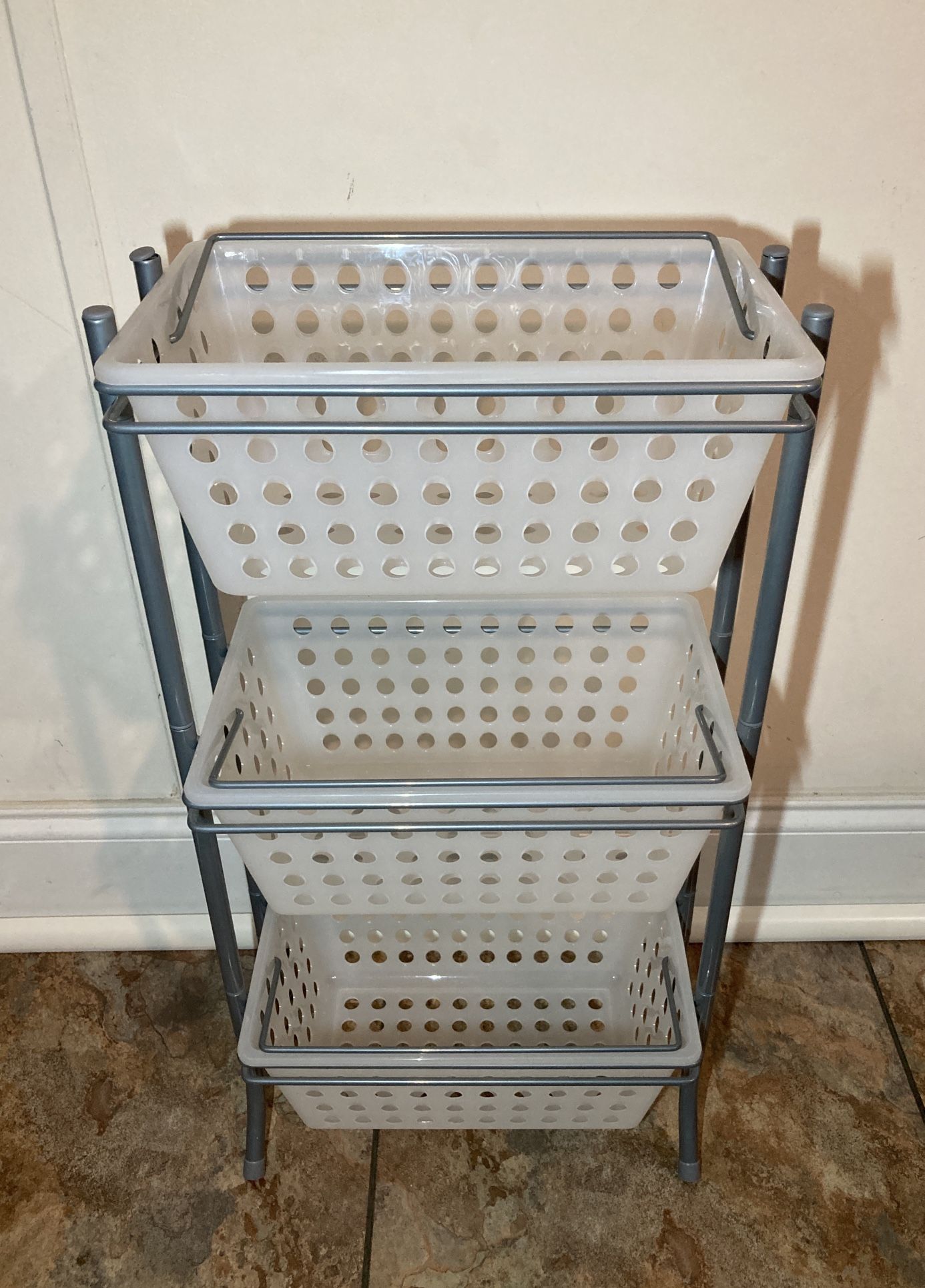 3-Tier Basket Stand Organizer