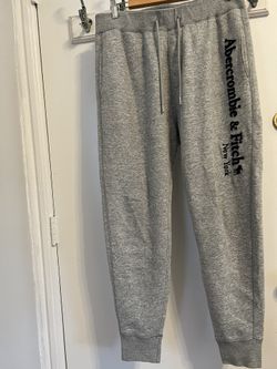 Men’s Abercrombie & Fitch Fleece Sweatpants Gray Size M
