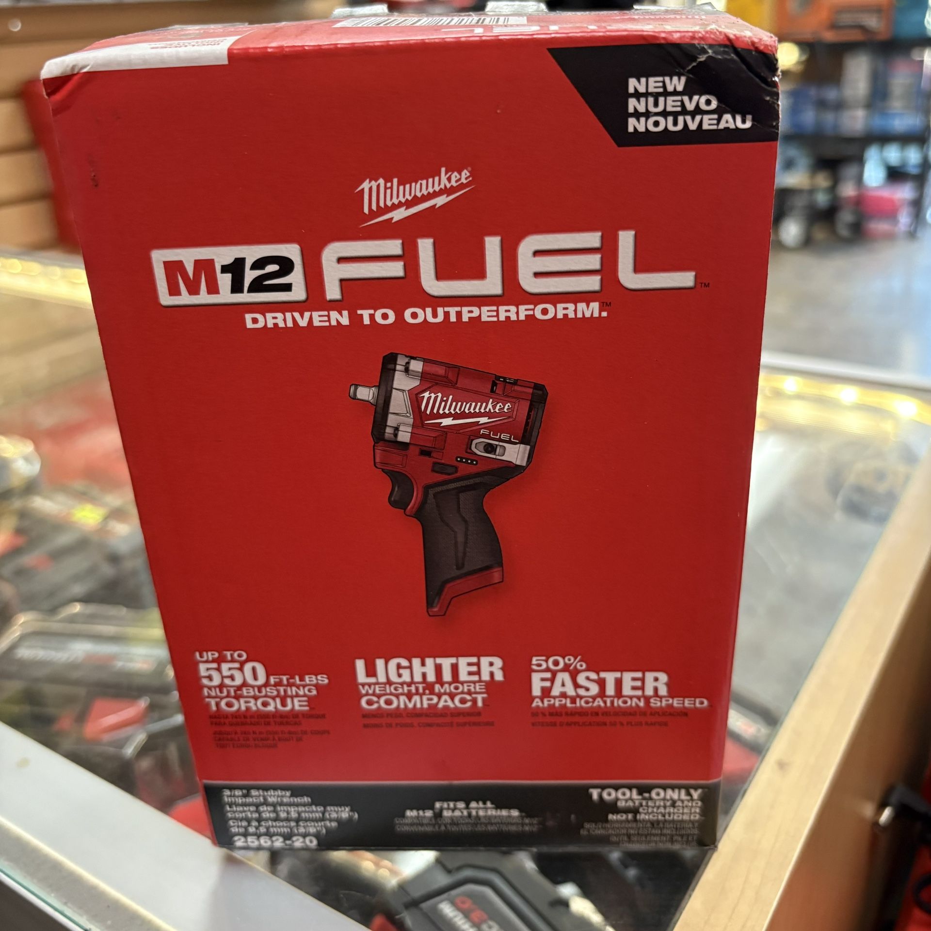 Milwaukee New 3/8 Stubby Impact Wrench 12M Fuel. New Generation