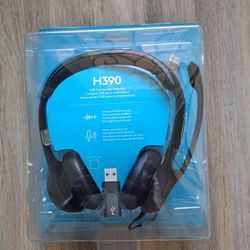 USB Computer Headset - Logitech Stereo Headphones Noise Canceling Mic