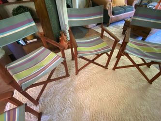 Set of 4 folding director chairs