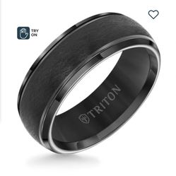 Triton Men’s Tungsten Black Ring 