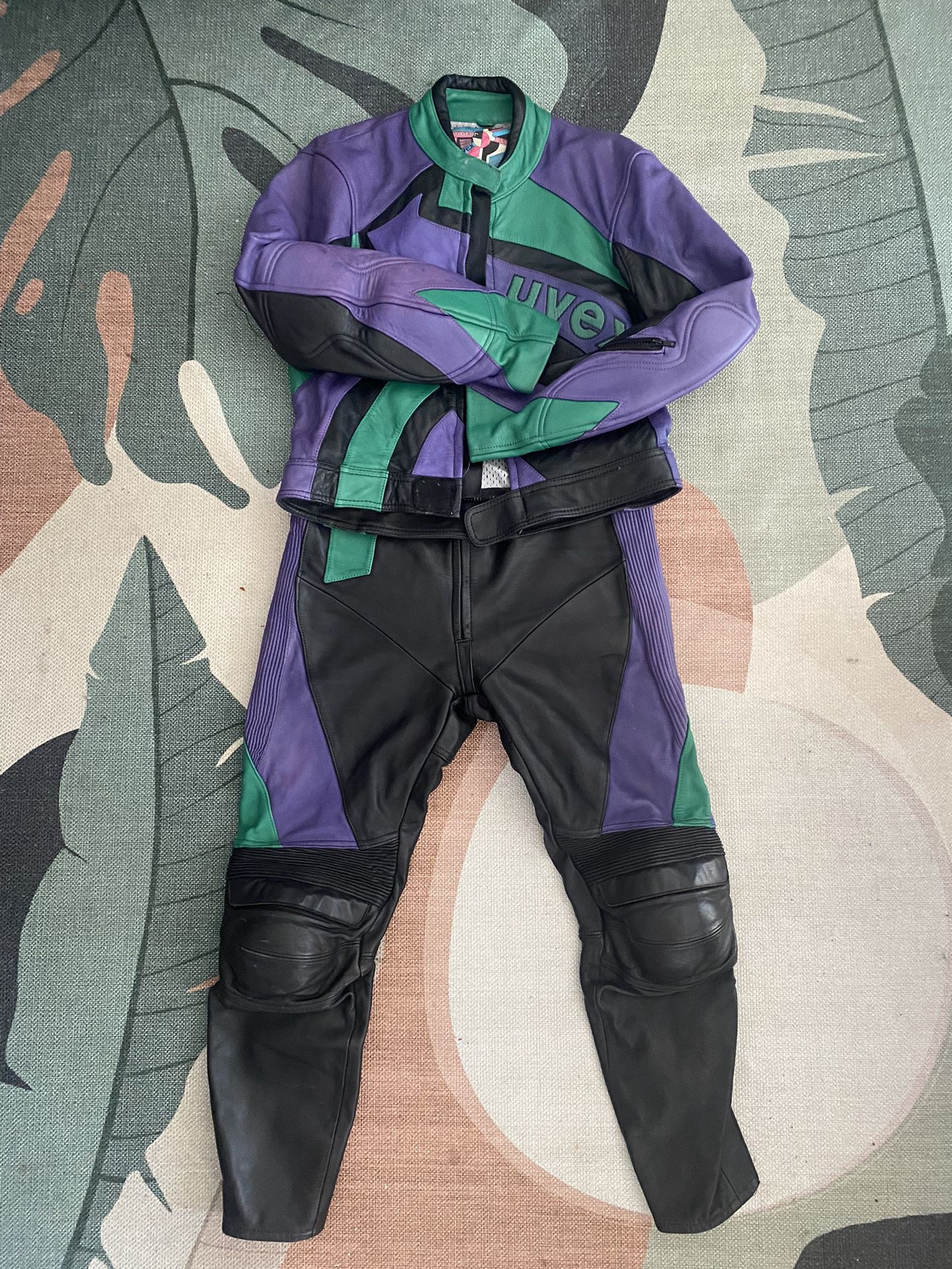 Uvex Vintage 80s Racing Moto Leather Suit