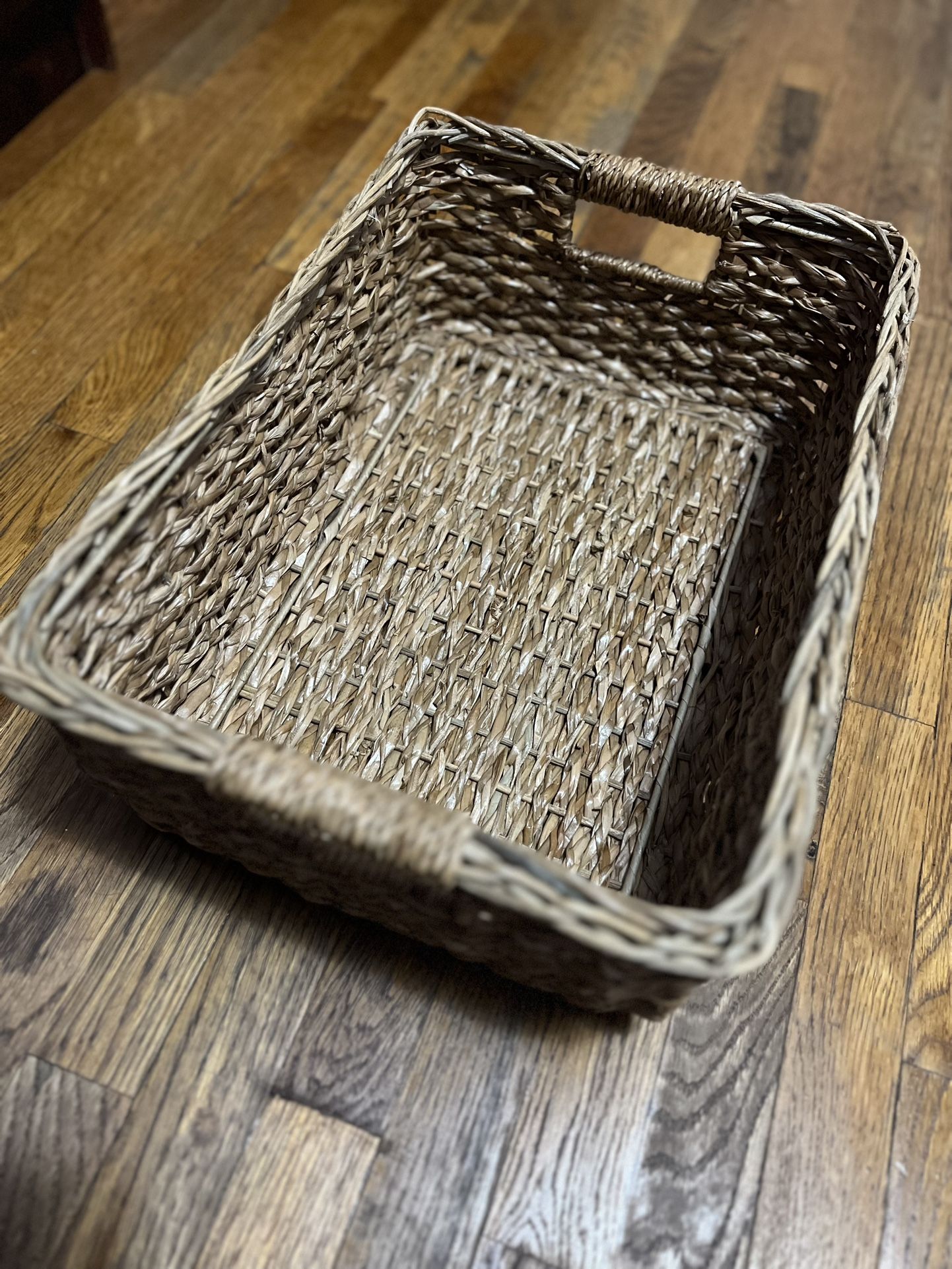 New Woven Storage Basket 17” x 12” 
