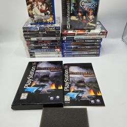 Mixed Lot of 21 game cases (PS1,PS2,VITA,PS3, PS4) long Box, Saw, Asuras Wrath