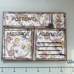 3D Machine Stitched Postcard 