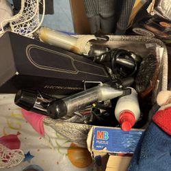 Hair Styling Tools , 3 Curling Irons , One New In Box Straightener Brush 20.00 