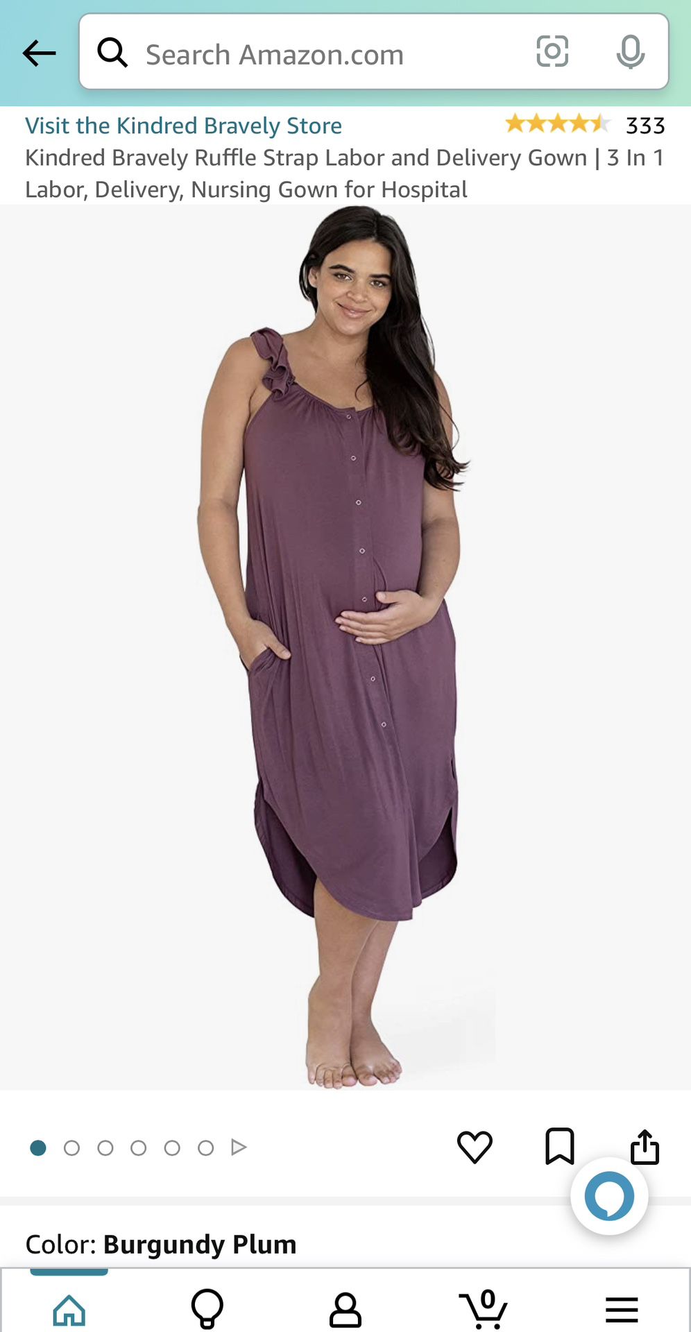 Kindred Bravely Ruffle Strap Labor and Delivery Gown  3 In 1 Labor,  Delivery, Nursing Gown for Hospital for Sale in Corona, CA - OfferUp