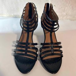 Aerosoles Limeade Dress Sandals Black Snake Womens Size 9 New in Box