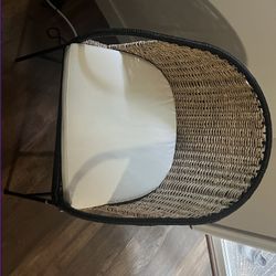 Wicker Chair On Metal Frame