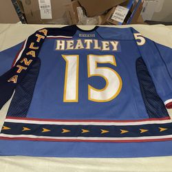 Dany Heatley Atlanta Thrashers CCM NHL Jersey Blue Mens 2xl Clean Sewn Vtg