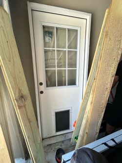 Door with Doggy door 🚪